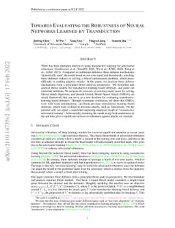 Towards Evaluating the Robustness of Neural Networks Learned by
  Transduction