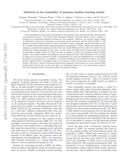 Subtleties in the trainability of quantum machine learning models
