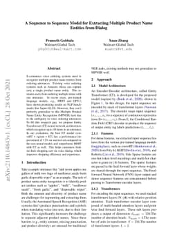 A Sequence to Sequence Model for Extracting Multiple Product Name
  Entities from Dialog