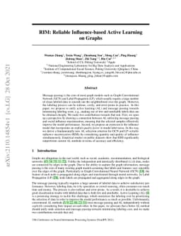 RIM: Reliable Influence-based Active Learning on Graphs