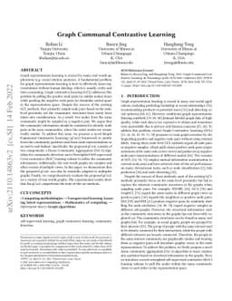 Graph Communal Contrastive Learning