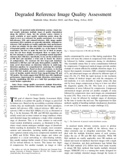 Degraded Reference Image Quality Assessment