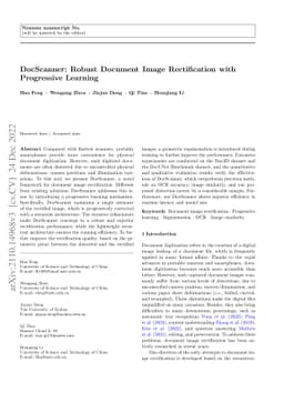 DocScanner: Robust Document Image Rectification with Progressive
  Learning