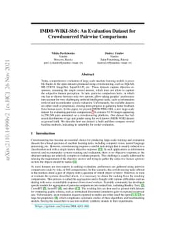 IMDB-WIKI-SbS: An Evaluation Dataset for Crowdsourced Pairwise
  Comparisons