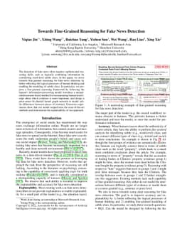 Towards Fine-Grained Reasoning for Fake News Detection