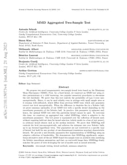 MMD Aggregated Two-Sample Test