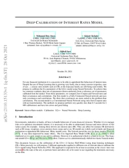 Deep Calibration of Interest Rates Model