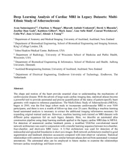 Deep Learning Analysis of Cardiac MRI in Legacy Datasets: Multi-Ethnic
  Study of Atherosclerosis