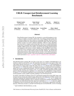 URLB: Unsupervised Reinforcement Learning Benchmark