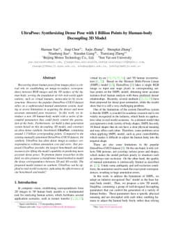 UltraPose: Synthesizing Dense Pose with 1 Billion Points by Human-body
  Decoupling 3D Model