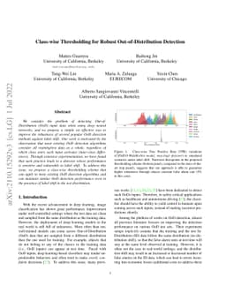 Class-wise Thresholding for Robust Out-of-Distribution Detection