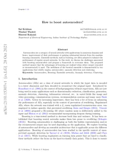 How to boost autoencoders?