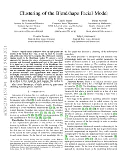 Clustering of the Blendshape Facial Model