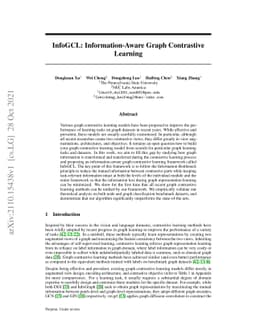 InfoGCL: Information-Aware Graph Contrastive Learning