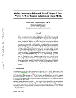 VigDet: Knowledge Informed Neural Temporal Point Process for
  Coordination Detection on Social Media