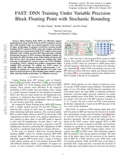 FAST: DNN Training Under Variable Precision Block Floating Point with
  Stochastic Rounding