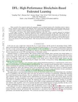 DFL: High-Performance Blockchain-Based Federated Learning