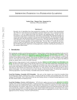 Improving Fairness via Federated Learning