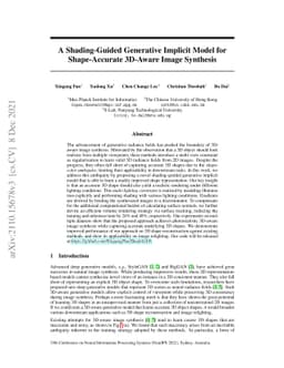 A Shading-Guided Generative Implicit Model for Shape-Accurate 3D-Aware
  Image Synthesis
