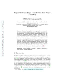 Paperswithtopic: Topic Identification from Paper Title Only