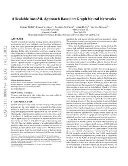 A Scalable AutoML Approach Based on Graph Neural Networks