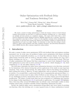 Online Optimization with Feedback Delay and Nonlinear Switching Cost