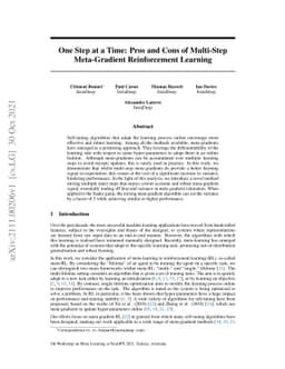 One Step at a Time: Pros and Cons of Multi-Step Meta-Gradient
  Reinforcement Learning