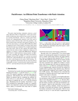 PatchFormer: An Efficient Point Transformer with Patch Attention