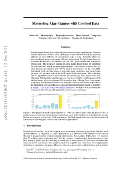 Mastering Atari Games with Limited Data