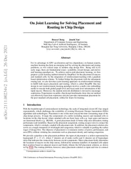 On Joint Learning for Solving Placement and Routing in Chip Design