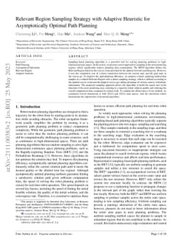 Relevant Region Sampling Strategy with Adaptive Heuristic for
  Asymptotically Optimal Path Planning