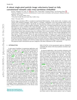A robust single-pixel particle image velocimetry based on fully
  convolutional networks with cross-correlation embedded