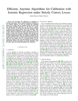 Efficient, Anytime Algorithms for Calibration with Isotonic Regression
  under Strictly Convex Losses