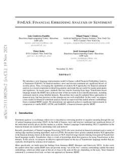 FinEAS: Financial Embedding Analysis of Sentiment