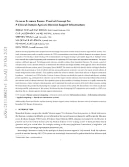 Clinical Evidence Engine: Proof-of-Concept For A
  Clinical-Domain-Agnostic Decision Support Infrastructure