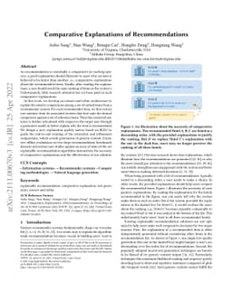 Comparative Explanations of Recommendations