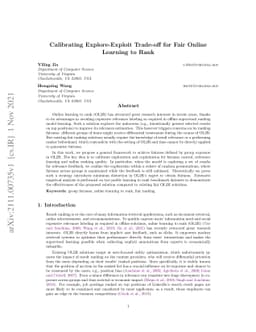 Calibrating Explore-Exploit Trade-off for Fair Online Learning to Rank