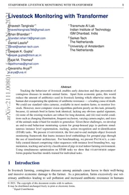 Livestock Monitoring with Transformer