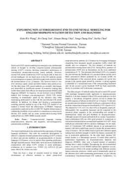 Exploring Non-Autoregressive End-To-End Neural Modeling For English
  Mispronunciation Detection And Diagnosis