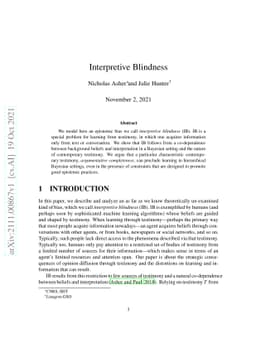 Interpretive Blindness