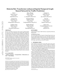 DetectorNet: Transformer-enhanced Spatial Temporal Graph Neural Network
  for Traffic Prediction
