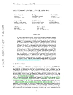 Equivariant Contrastive Learning