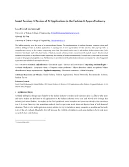 Smart Fashion: A Review of AI Applications in the Fashion & Apparel
  Industry
