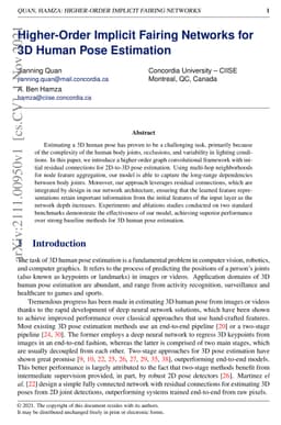 Higher-Order Implicit Fairing Networks for 3D Human Pose Estimation