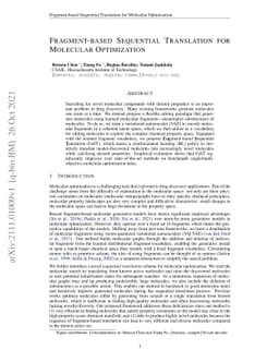Fragment-based Sequential Translation for Molecular Optimization