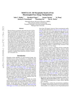 MOST-GAN: 3D Morphable StyleGAN for Disentangled Face Image Manipulation