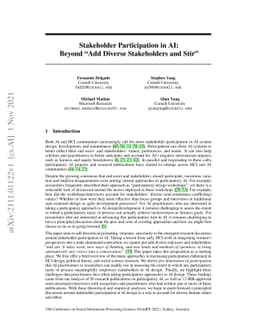 Stakeholder Participation in AI: Beyond "Add Diverse Stakeholders and
  Stir"