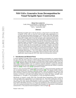 NSS-VAEs: Generative Scene Decomposition for Visual Navigable Space
  Construction