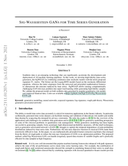 Sig-Wasserstein GANs for Time Series Generation
