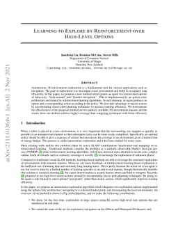 Learning to Explore by Reinforcement over High-Level Options